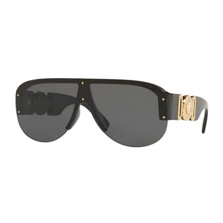 Versace VE 4391 Plastic Unisex Shield Sunglasses Black 48mm Adult
