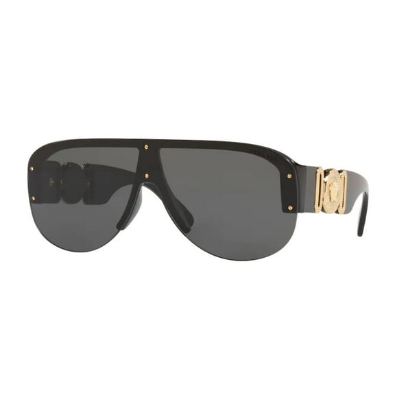 Versace VE 4391 Plastic Unisex Shield Sunglasses Black 48mm Adult
