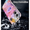 thumbnail image 3 of CASEFIV for iPhone 16 Plus Case,with Magnetic Invisible Ring Stand [Compatible with MagSafe],Full Body Rugged Slim Women Men Girl Shockproof Marble Pattern Design Case,Rose Gold, 3 of 8