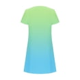 thumbnail image 4 of GaThRRgYP Dresses for Women,Women Summer Casual Leaf Sleeves Hollow Neckline Design Dress Long Skirt Green M, 4 of 5