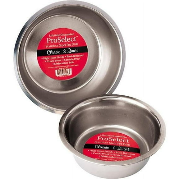 Pet Pals  Heavy Stainless Steel Mirror Finish Dish 5 Qt