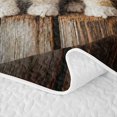 thumbnail image 5 of Manfei Rustic Kitten Twin Quilt Set, Patriotic US Flag Twin Coverlet Set, Brown, 2-Piece, 1 Bedspread and 1 Pillowcase, 5 of 7