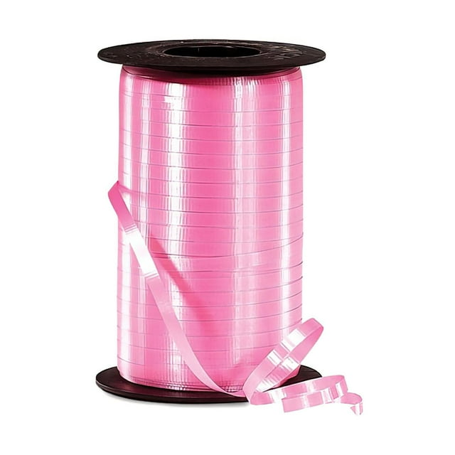 Listón Rulin Curling Curly Liso Colores Deco 400 Metros rosa