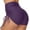 Purple, variant on Summer Polyester Short Spandex High Waisted Shorts for Women Black Activewear Jacquard Yoga Sports Ruched Butt Lifting Workout Running Hot Leggings XL
