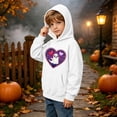 thumbnail image 4 of BRGZLK Toddler Boys Girls Halloween Sweatshirt Stylish Cute Pumpkin Ghost Long Sleeve Fleece Pullover Hoodies Crewneck Comfortable Shirt Tops with Pockets White C 9-10 Years, 4 of 9