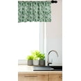 thumbnail image 2 of Ambesonne Exotic Valance Pack of 2, Scattered Palm Leaves Design, 42"X18", Laurel Green Fern Green, 2 of 3
