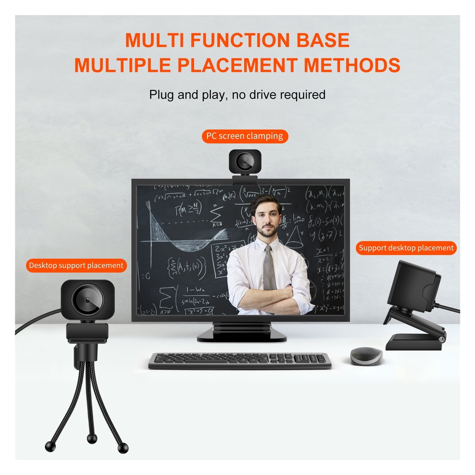 Webcam 2K Full HD USB Mini Web Camera Autofocus With Microphone Web Cam For PC Computer Laptop Streaming Webcamera ,Full Clarity