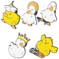 thumbnail image 3 of 1 juego de lindos broches de pato pintados, adorables insignias de solapa, alfileres de ropa con dibujos animados, 3 of 7