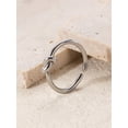 thumbnail image 2 of 1pc Simple & Personalized Stainless Steel Knotted Open Ring, 2 of 4