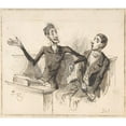 thumbnail image 3 of J. J. Grandville 17x15 Black Modern Framed Museum Art Print Titled - Illustration in Jerome Paturot, by Louis Reybaud, Paris, 1846 (ca. 1846), 3 of 5
