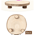 thumbnail image 2 of 11 Inch Wood Cake Stand, Round Wooden Cupcake Pedestal, Paulownia Wood Slice with Legs, Rustic Cake Holder Wooden, 2 of 5