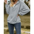 thumbnail image 3 of Hoodies for Women Oversized Full Zip Up Hoodie Y2K Long Sleeve Hooded Sweatshirts with Pocket Gray Alsol Lamesa, 3 of 6