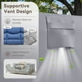 thumbnail image 2 of Unnifurnzi Patio Furniture Covers-Outdoor Furniture Covers Waterproof for 5 Pieces Patio Set 600D Heavy Duty Outdoor Sectional Cover for Furniture Couch Sofa Chair 90" L × 68" W × 28" H-Gray, 2 of 7