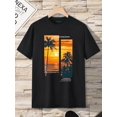 thumbnail image 5 of Manfinity Dauomo Men's Coconut Tree Printed Short Sleeve T-Shirt, 5 of 5