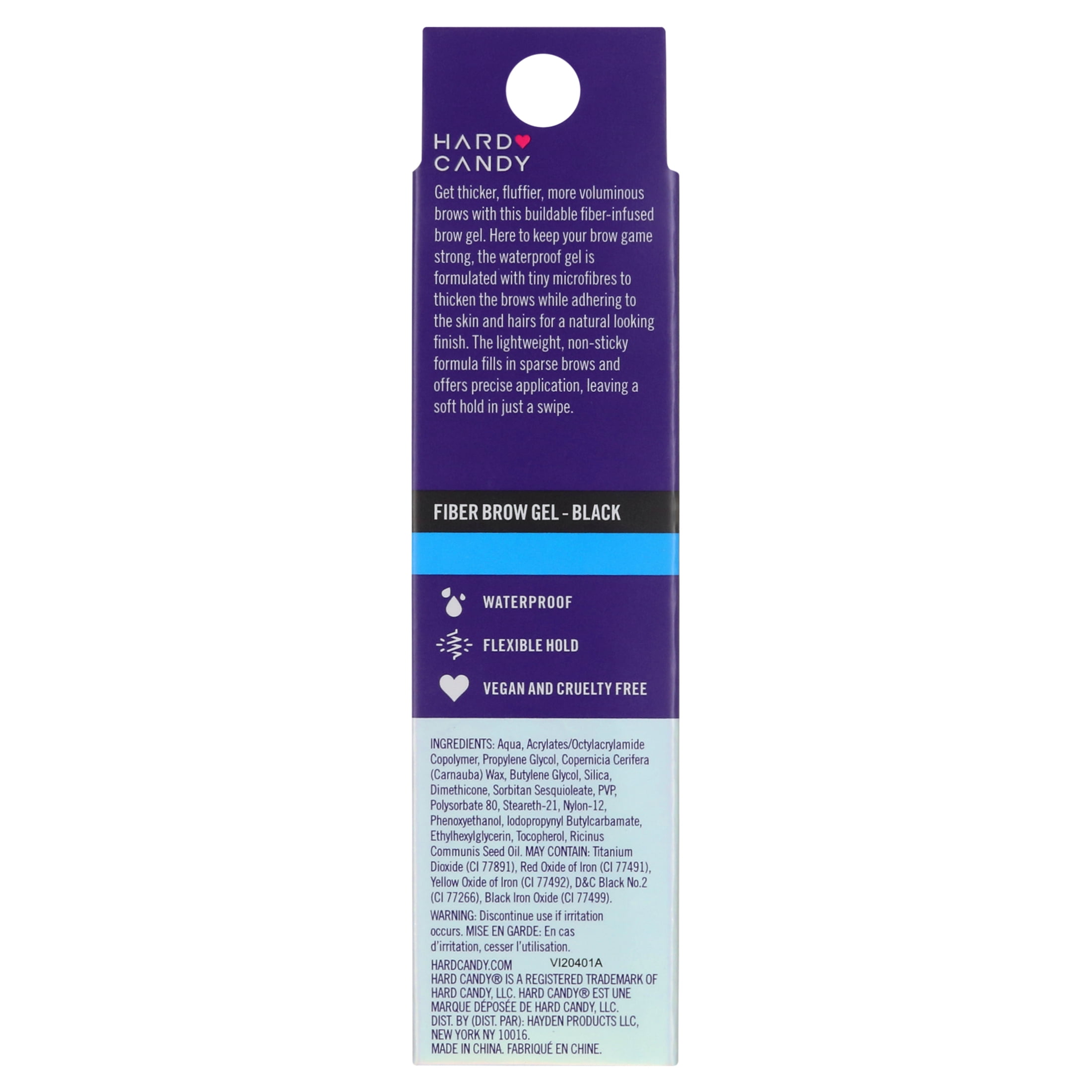 (2 pack) Hard Candy, Teddy Brow Gel, Waterproof, Black