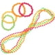 thumbnail image 4 of 1 juego de collar de cuentas de neón, pulsera de cadena de bolas con cuentas, accesorios para vestido de fiesta (collar y pulsera), 4 of 6