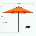 thumbnail image 5 of ABCCANOPY 7.5ft Outdoor Market Hand Push Patio Umbrella,12+Colors, Orange, 5 of 8