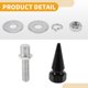 thumbnail image 5 of Tornillos de matrícula universales para motocicleta M6 de Unique Bargains, 54 mm, kit de tornos de matrícula antirrobo de aleación de aluminio negro, 4 piezas, 5 of 6
