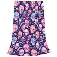 thumbnail image 2 of Sikiie Skull mushroom colorful cute Ultra-Soft Micro flannel Blanket Luxury All Seasons Warm Blanket for Bedding Sofa and Travel (4 sizes)-80"x60", 2 of 7