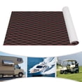 thumbnail image 3 of ToppiJoy 94.5*35.5in EVA Boat Flooring Foam, Rhombic Pattern Non-Slip Grip Mat Supports Free Cutting, Self-Adhesive Flooring for Motorboat RV Yacht Kayak Swim Platform(Black+Red), 3 of 14
