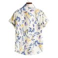 thumbnail image 4 of Men Clearance LYXSSBYX Mens Shirts Short Sleeve Button down Men's Hawaiian Shirt Short Sleeves Printed Button Down Summer Beach Shirts Tops, 4 of 9