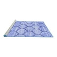 thumbnail image 2 of Ahgly Company Machine Washable Indoor Square Trellis Blue Modern Area Rugs, 3' Square, 2 of 4