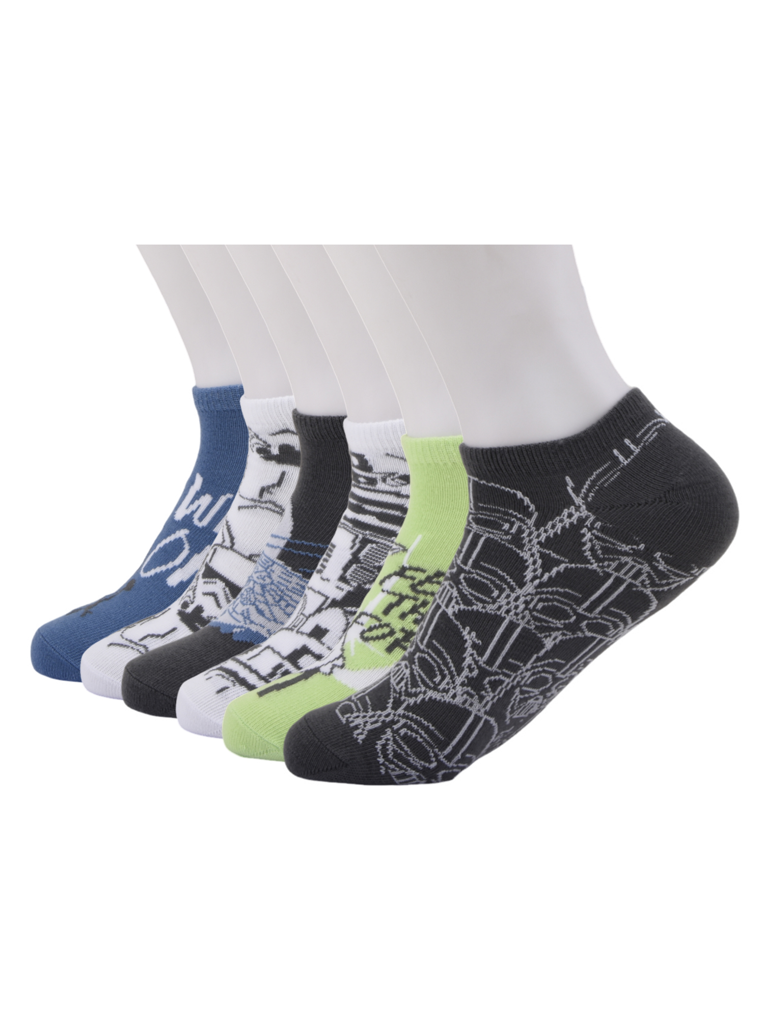 Star Wars No Show Socks, 6-Pack, Sizes M Boys