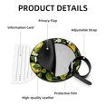 thumbnail image 4 of pear Set of 2pcs PU Leather Round Suitcase Tags with Privacy Cover and Name ID Tag - Ideal for Travel Luggage, Handbags, Backpacks, School Bags, 4 of 6