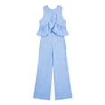 thumbnail image 7 of BRELIL Women's Two Piece Plaid Sets Round Neck Sleeveless Peplum Top Wide Leg Pants Boho Casual 2 Piece Outfits Summer Matching Lounge Travel Tracksuit, Sky Blue S, 7 of 7