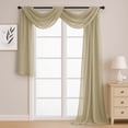 thumbnail image 5 of OVZME Taupe Scarf Valance 216 Inches Long, Extra Long 18FT Sheer Curtain Drapes for Wedding Party Backdrop & Living Room Bedroom Decor, 1 Panel 42"Wx216"L, 5 of 8