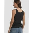 thumbnail image 2 of Women's Casual Banded Bottom Cami Shirt V Neck Sleeveless Loose Summer Tank Top Camisole, 2 of 4