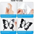 thumbnail image 3 of 1set 8 Sheets 4 style Infinity Heart & Butterfly Laser style Plastic Adhesive Car Stickers Waterproof Window Decals for Car Wall Decoration Black 125~173x78~136x0.1mm 2 Sheets/style, 3 of 9