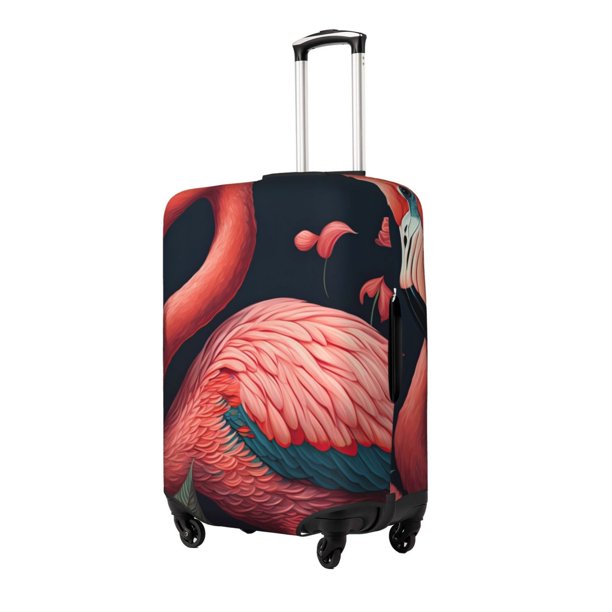 Fotbe Colorful Floral Flamingo Funda Protectora para Equipaje, Antirrayones y Resistente a la Suciedad, Compatible con Maletas de 18 a 32 Pulgadas-Small