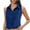Dark Blue, variant on Horkkom Tank Top for Women Sleeveless Collared Button Up V Neck Shirts Summer Casual Work Solid Color Shirts