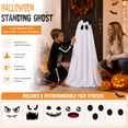 thumbnail image 4 of Tumao Halloween Decorations Outdoor, Light Up Spooky Ghosts Decoration, Cute Halloween Decorations Indoor, DIY Ghost Kit Decor with Emoji Stickers Bow for Party, Yards, Porch, Gardens, 4 of 7