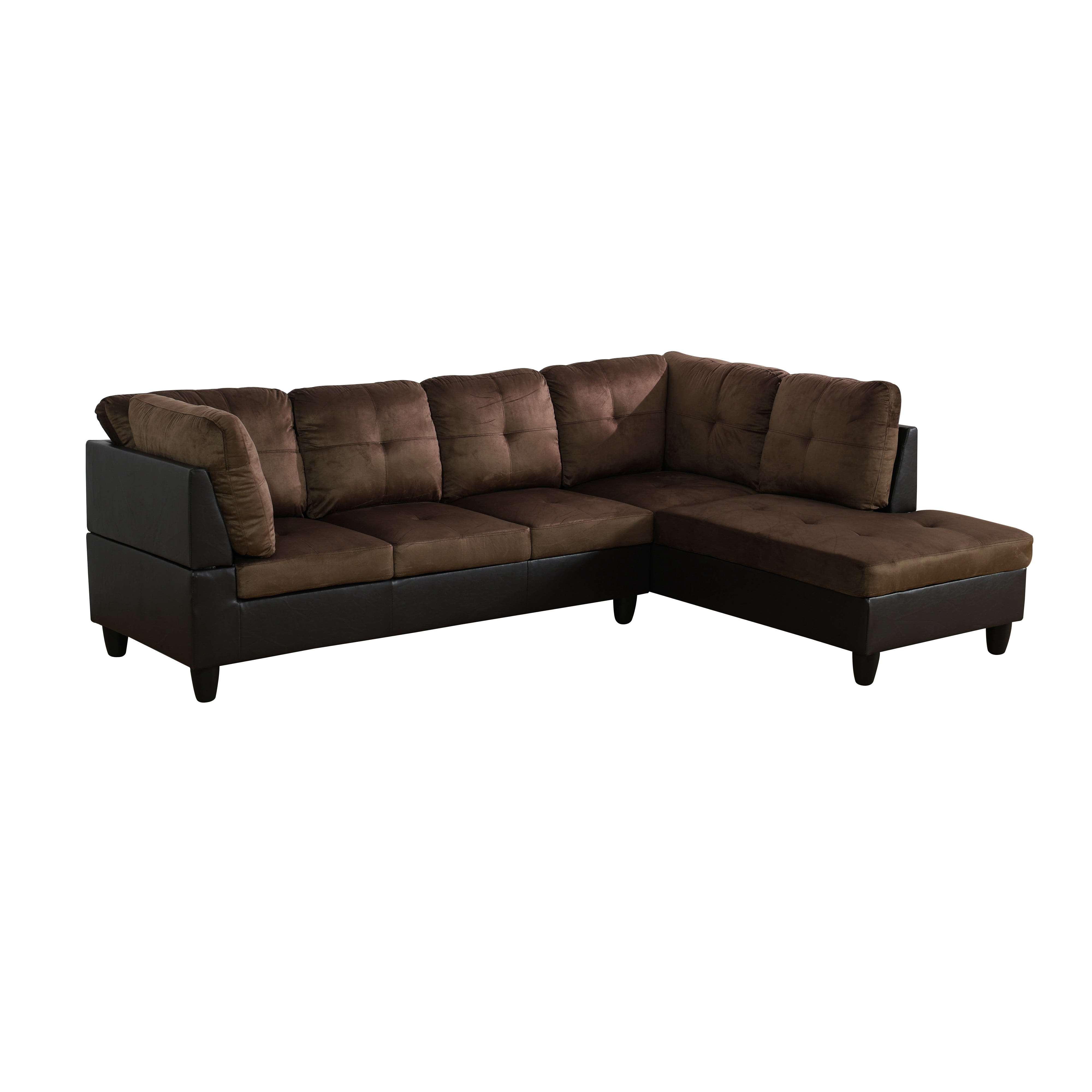 MAYEERTY 103.5" Modern Lint 3-Piece Couch Living Room Sofa Set，Brown