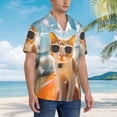 thumbnail image 2 of Lsque Surfing Cat Sun pattern Hawaiian Shirt for Men, Unisex Summer Beach Casual Short Sleeve Button Down Shirts-XX-Large, 2 of 9