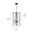 thumbnail image 2 of Kichler Taubert Mid-Century Modern 3 Light Black with Brass Foyer Pendant Light, 2 of 9