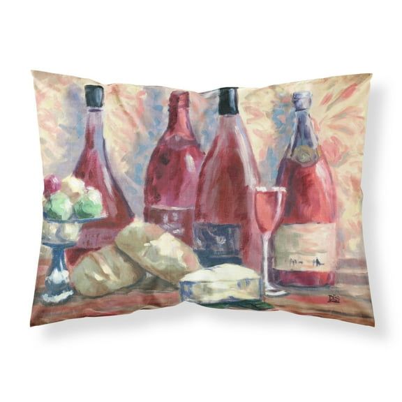 Wine and Cheese by David Smith Fabric Standard Pillowcase