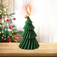 thumbnail image 4 of Festive Christmas Tree Shaped Candles Scented Holiday Decorations for Mantel Desktop Party Centerpieces Aromatherapy Gifts, 4 of 6