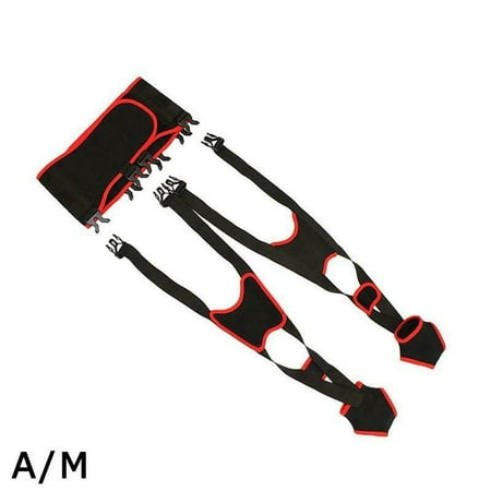 

XEOVHV Adult unisex O-leg X-leg Figure Correction Belt Strap Slim Legs Tool Black