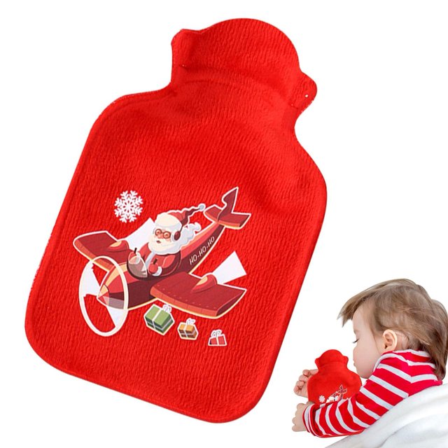 Mini bolsa para agua caliente, bolsa navideña para botellas de agua caliente, bolsas de agua caliente reutilizables, excelentes regalos para mujeres y niñas