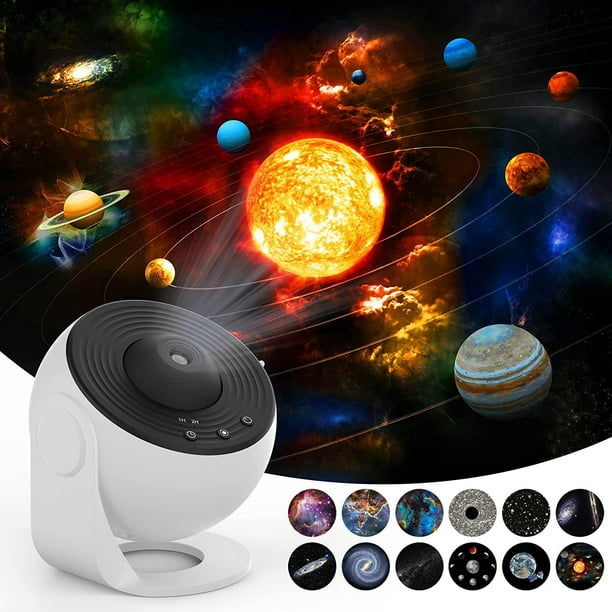 Lámpara de proyección de galaxia en forma de globo, luz de noche HD para dormitorio, luz de estrellas