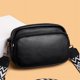 thumbnail image 4 of Bolso de hombro de cuero genuino con estampado de lichi simple y moderno para mujer, bolso cuadrado pequeño con texto, 4 of 6