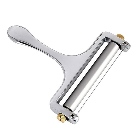 Adjustable Cheese Slicer - Aluminum Alloy with 304 Stainless Steel Wire for Hard Cheeses (12.5x11.5cm)