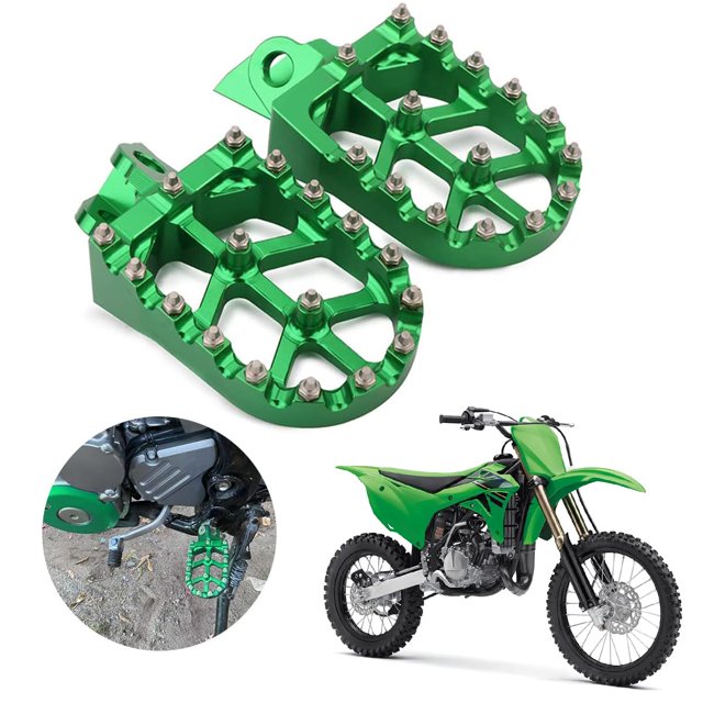 Estriberas anXin más anchas para bicicleta de cross para KX65 00-23, color verde