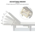 thumbnail image 6 of Seizeen Patio Sun Lounger, 2023 New All-Weather PP Outdoor Chaise Lounge, Foldable Backrest Lounge Chair for Outside Poolside Deck Porch Backyard, 1 Set, White, 6 of 10