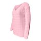 thumbnail image 4 of Mujer Tops Clásico Cuello en V Manga Larga Color Sólido Diamante Hueco Suéter Blusa Pompotops gfhjh11306, 4 of 5