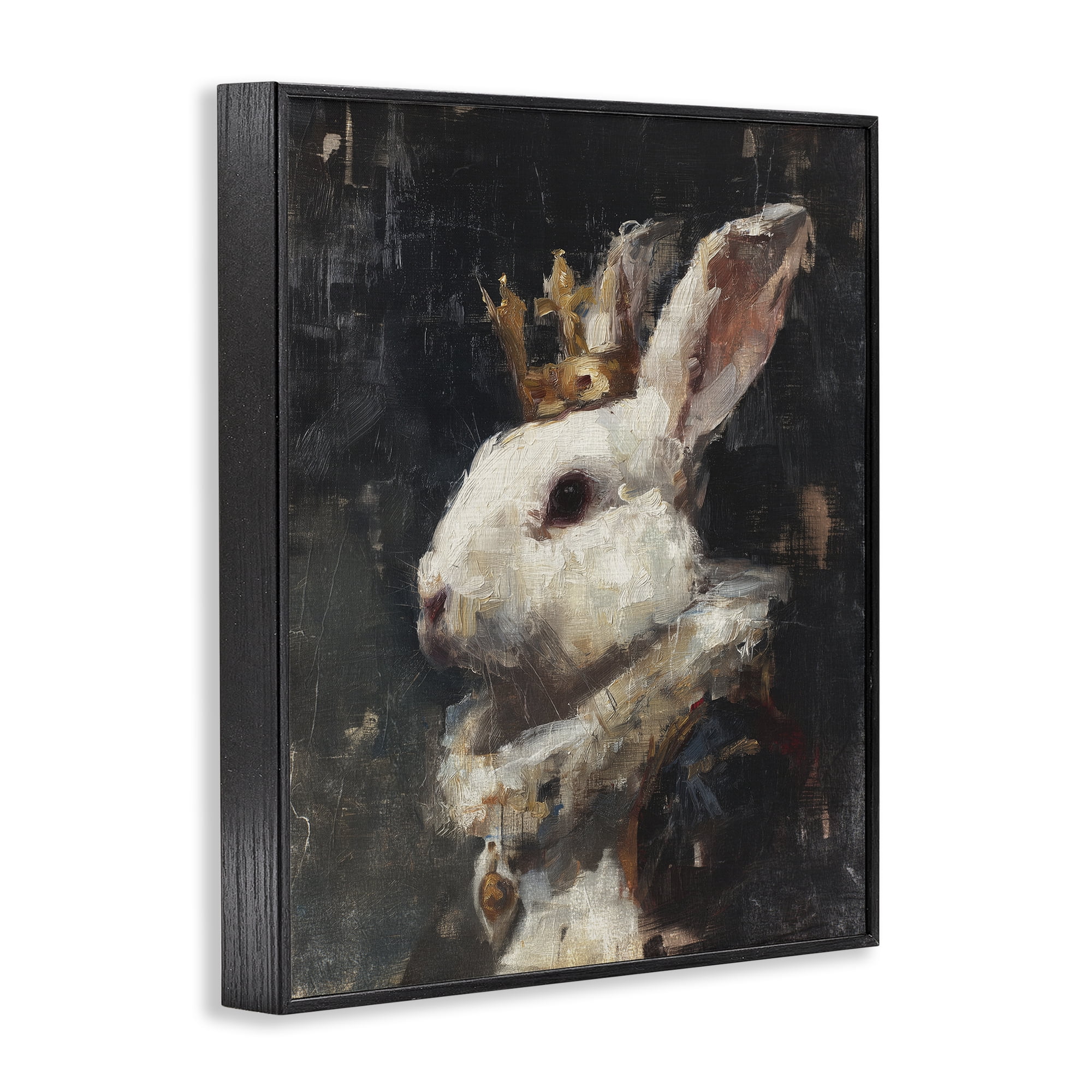 Stupell Industries Regal Monarch Rabbit Black Framed Giclee Art, design by Svetlana Aleynikova