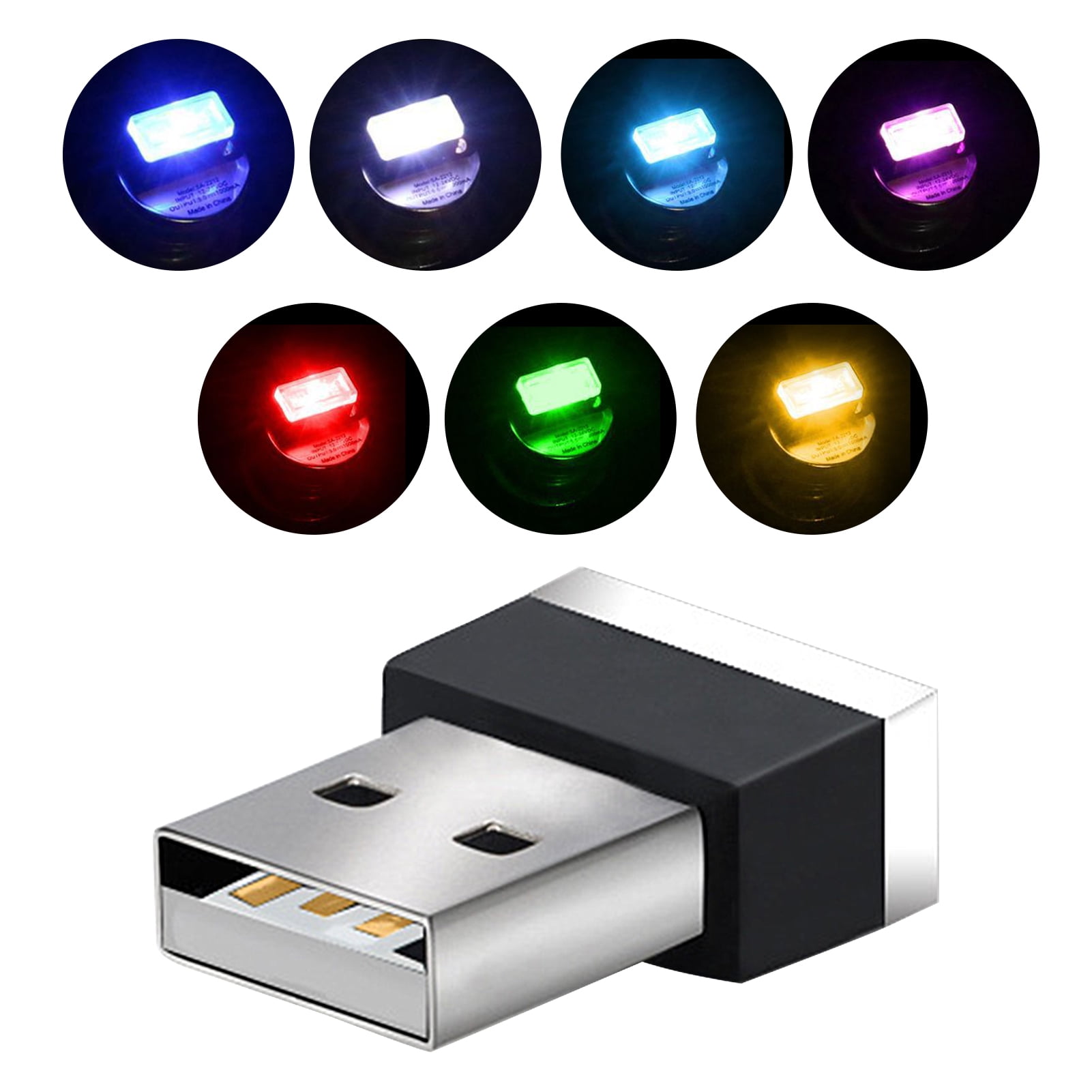 Cheers.US USB Ambient Light Universal Decorative Mini Auto Interior